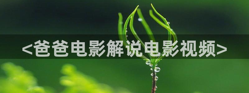 秋霞看电影：<爸爸电影解说电影视频>