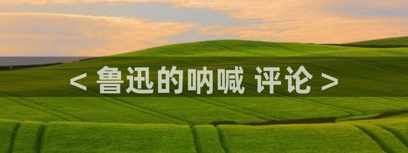 www秋霞电影网：< 鲁迅的呐喊 评论 >